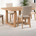 Transitional 5pc Dining Set with Natural Finish.