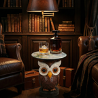 Owl Accent Table - Art Deco Animal Statue for Livingroom.