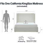 Carmen Upholstered Bed Frame - California King.