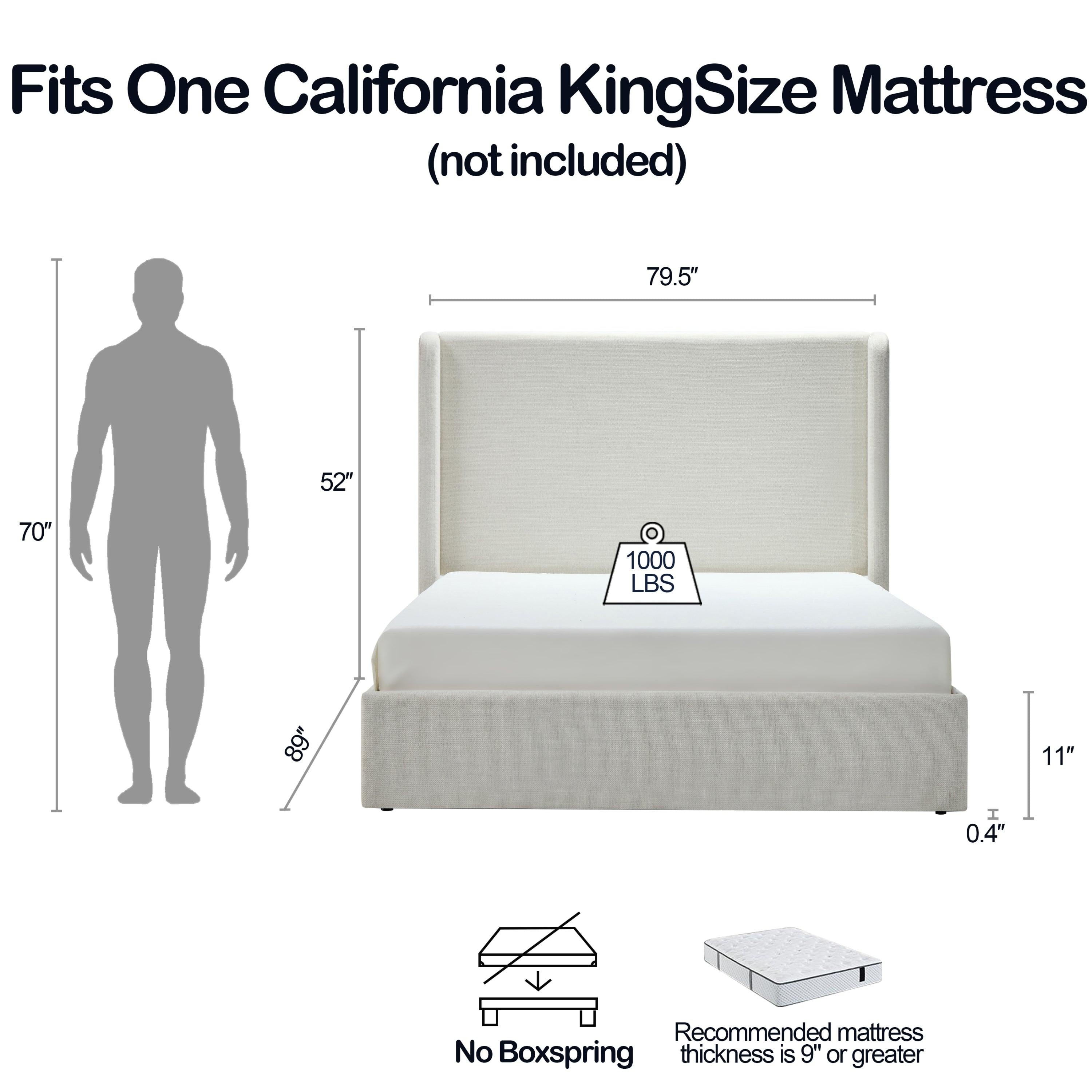 Carmen Upholstered Bed Frame - California King.