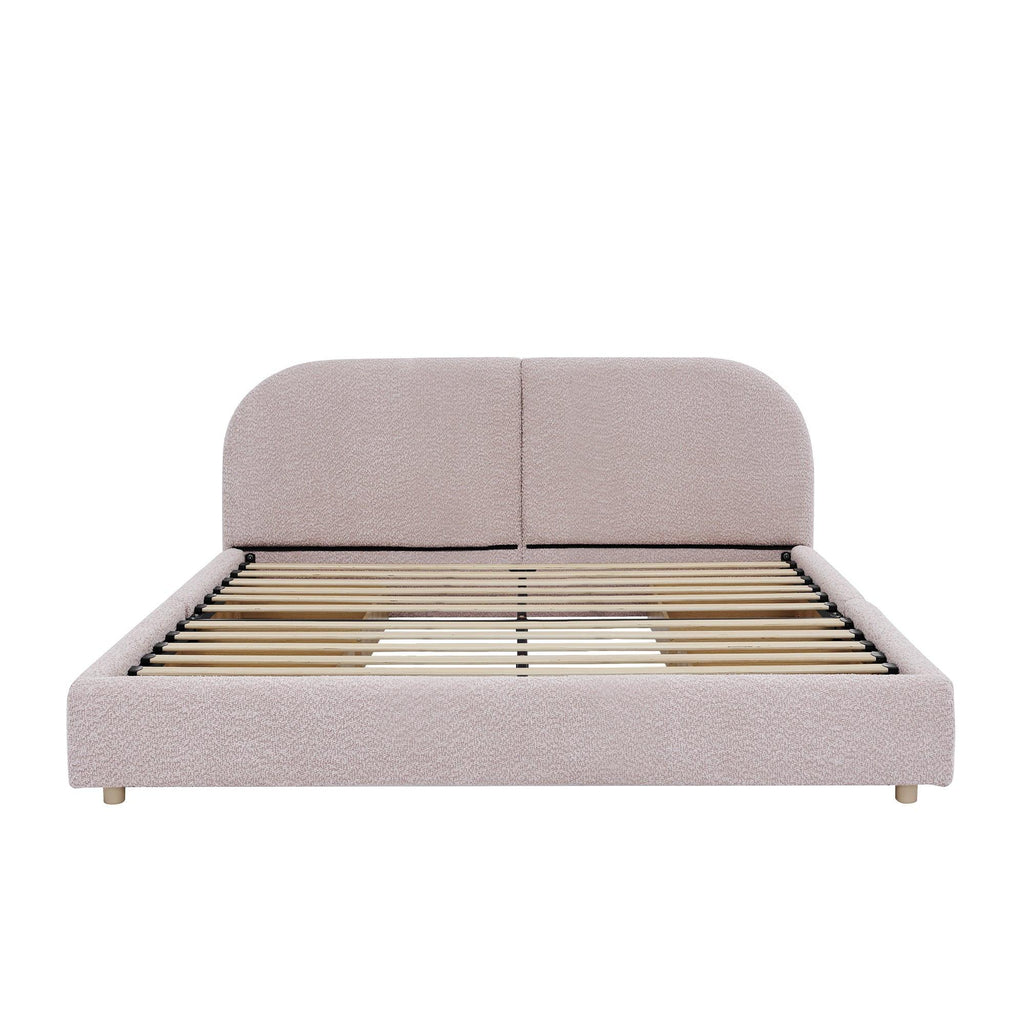 Queen Size Upholstered Bed Frame - Modern Minimalist Design.