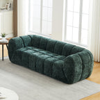 Chenille Foam Sofa - Modern Quilted Design for Comfort.