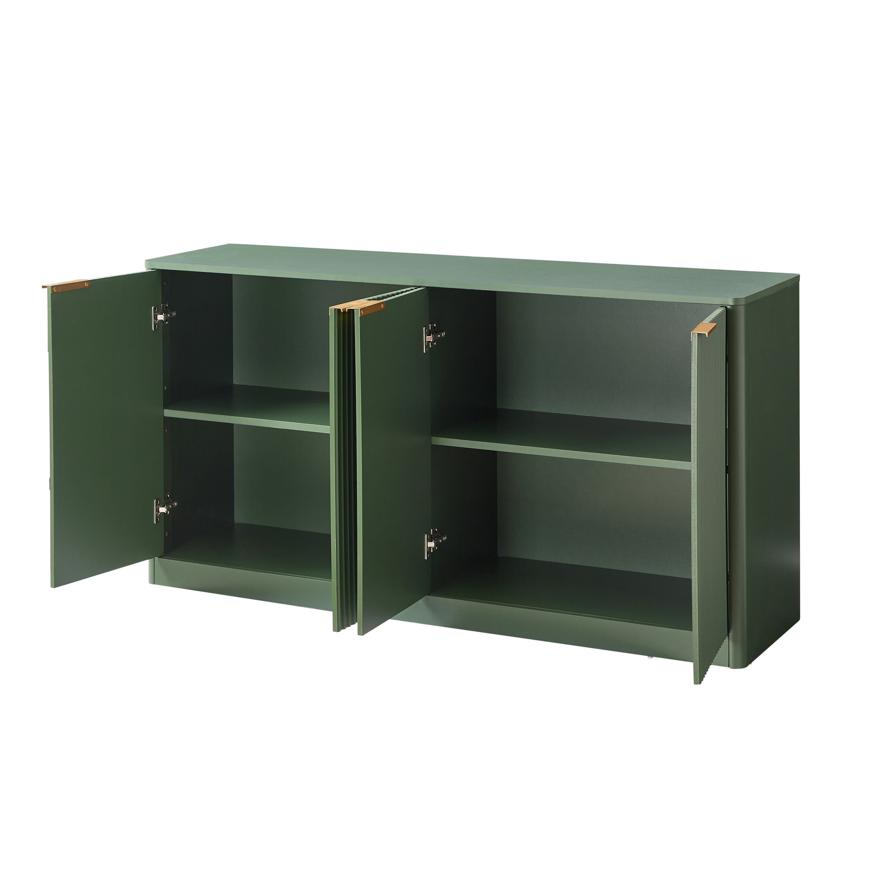 59-Inch Modern Wavy Sideboard - Curved Design Storage Cabinet.
