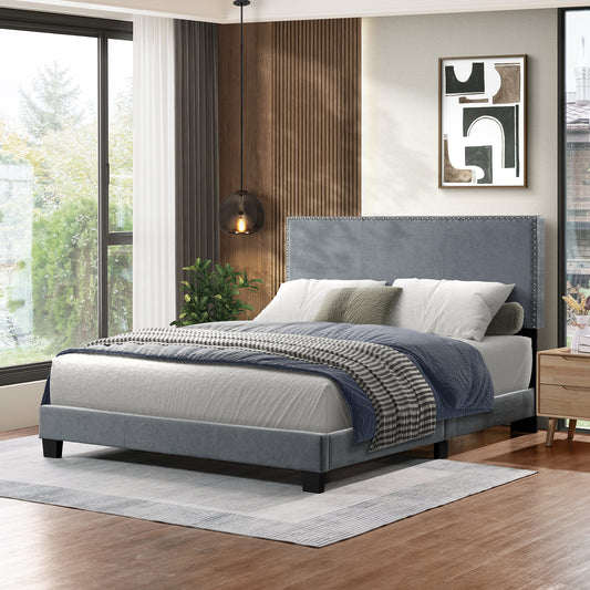 Luma Linen Upholstered Platform Bed