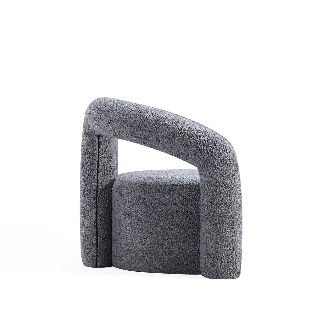 Darian Boucle Lounge Chair in Gray.