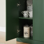 67 Inch Wavy Sideboard Storage Cabinet - Green