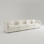 White sectional sofa on a plain background