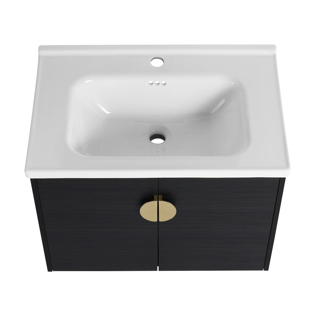 40 Inch Soft Close Doors Bathroom Vanity With Sink, and A Small Storage Shelves(BVC06328BCT-BVC07412LTK) - Groovy Boardz