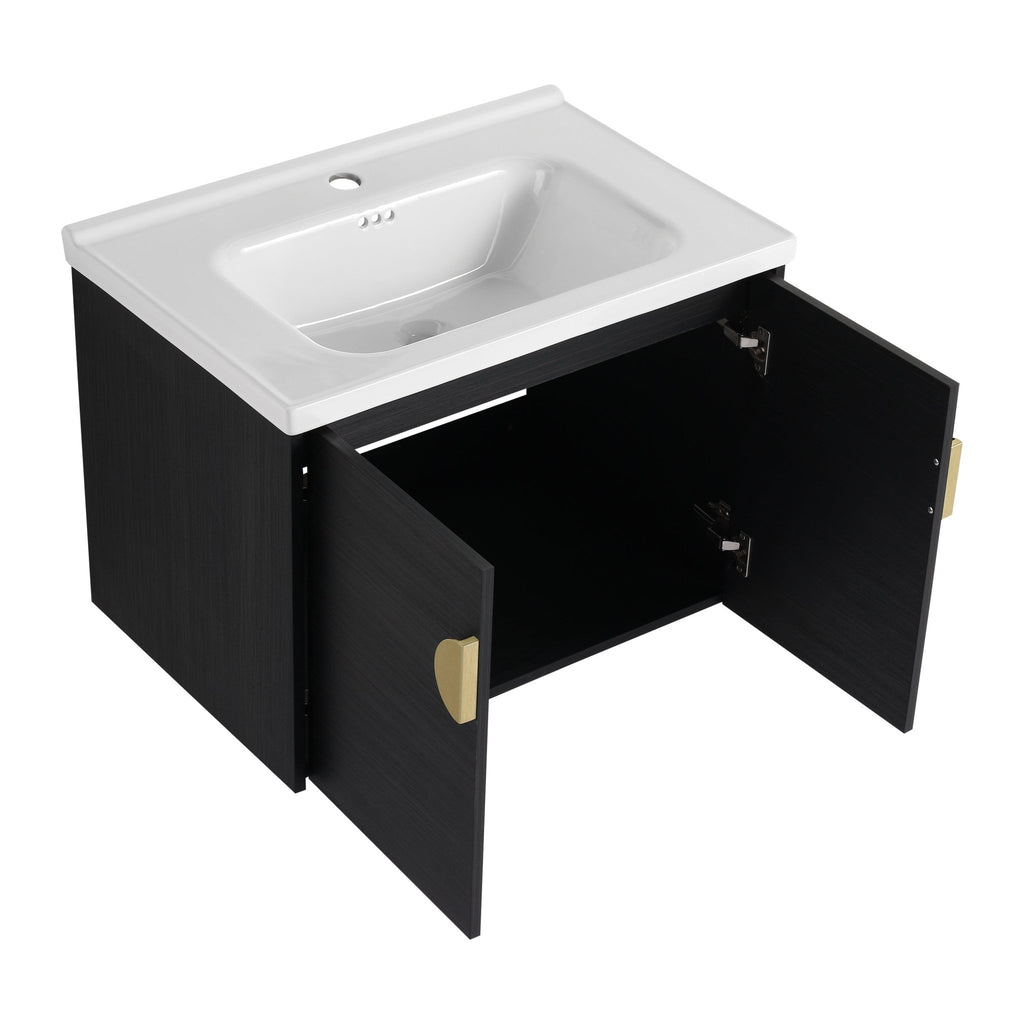 40 Inch Soft Close Doors Bathroom Vanity With Sink, and A Small Storage Shelves(BVC06328BCT-BVC07412LTK) - Groovy Boardz