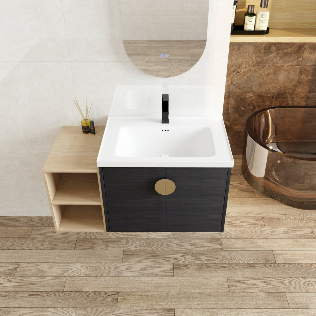 40 Inch Soft Close Doors Bathroom Vanity With Sink, and A Small Storage Shelves(BVC06328BCT-BVC07412LTK) - Groovy Boardz