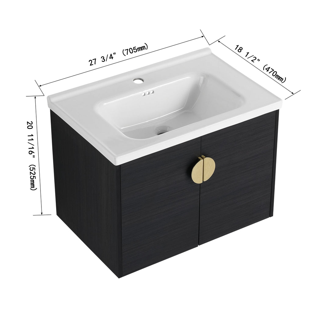 40 Inch Soft Close Doors Bathroom Vanity With Sink, and A Small Storage Shelves(BVC06328BCT-BVC07412LTK) - Groovy Boardz