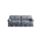 Luxuriously Comfortable Cloud Couch Blue Floral Sofa.