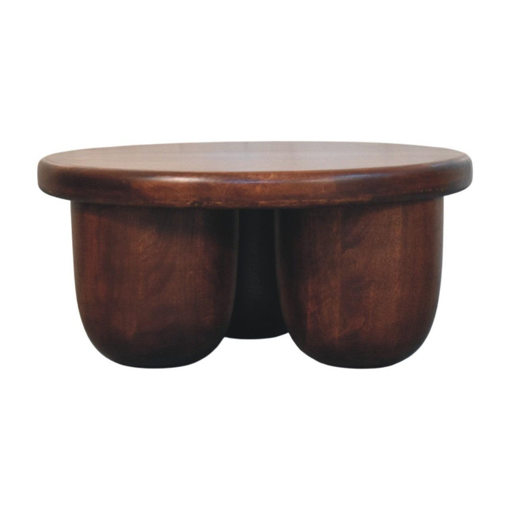 Solid Wood Clara Sculpted Coffee Table.