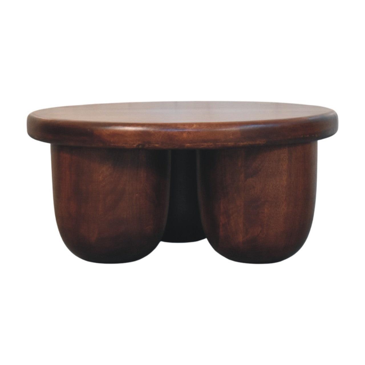 Solid Wood Clara Sculpted Coffee Table.
