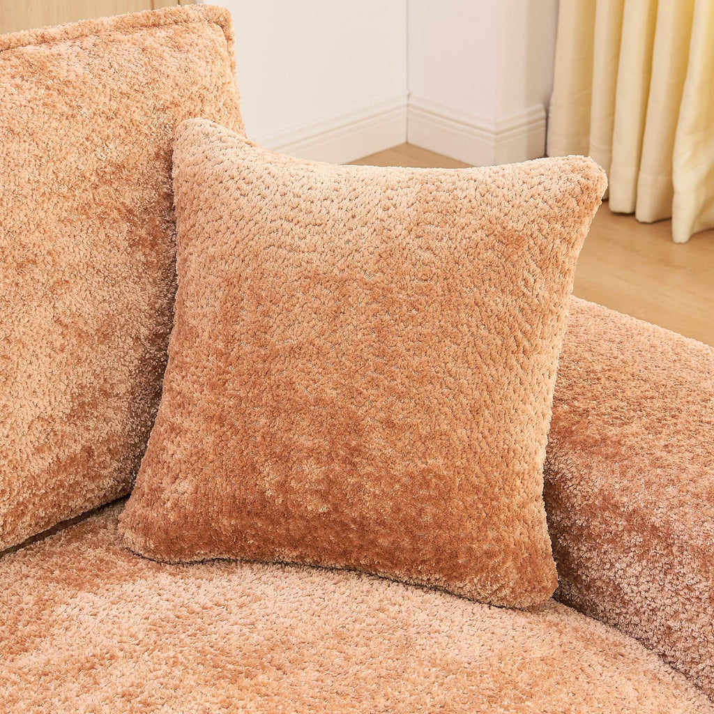 107'' Modern Boucle Sectional Sofa with Ottomans.