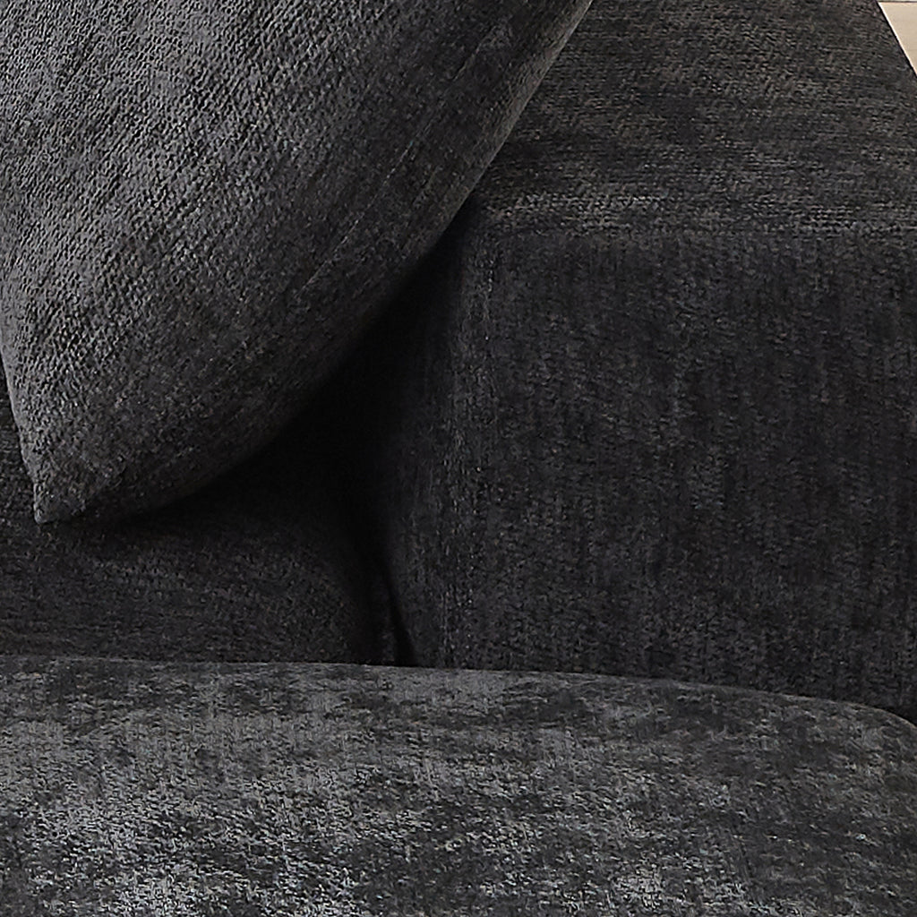 Detail of cushion and armrest on the Chenille Cloud Sofa - Modern Comfort, showing soft chenille fabric and sturdy construction.