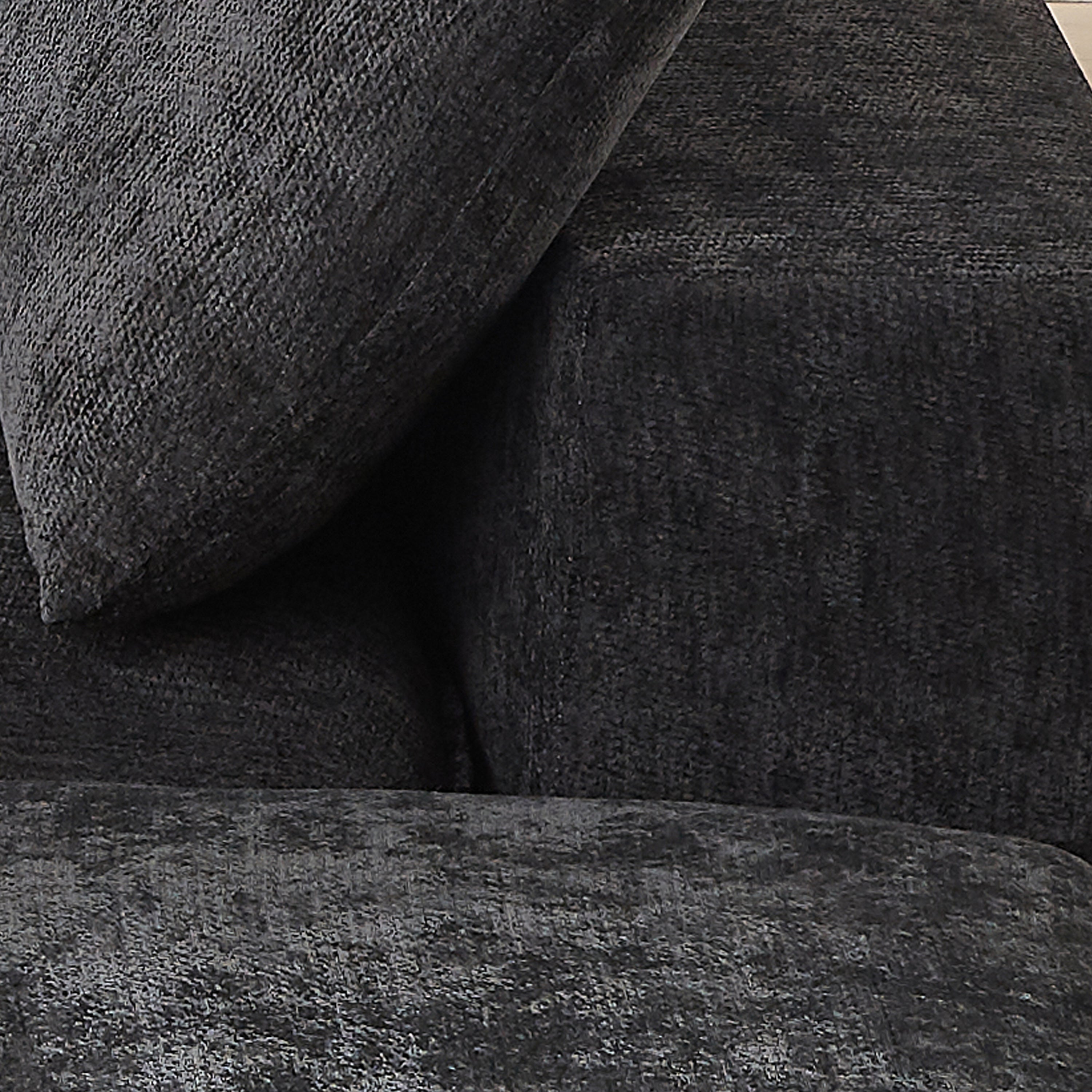 Detail of cushion and armrest on the Chenille Cloud Sofa - Modern Comfort, showing soft chenille fabric and sturdy construction.