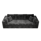 Modular Sectional Sofa Grey - Comfortable 3PC Couch.