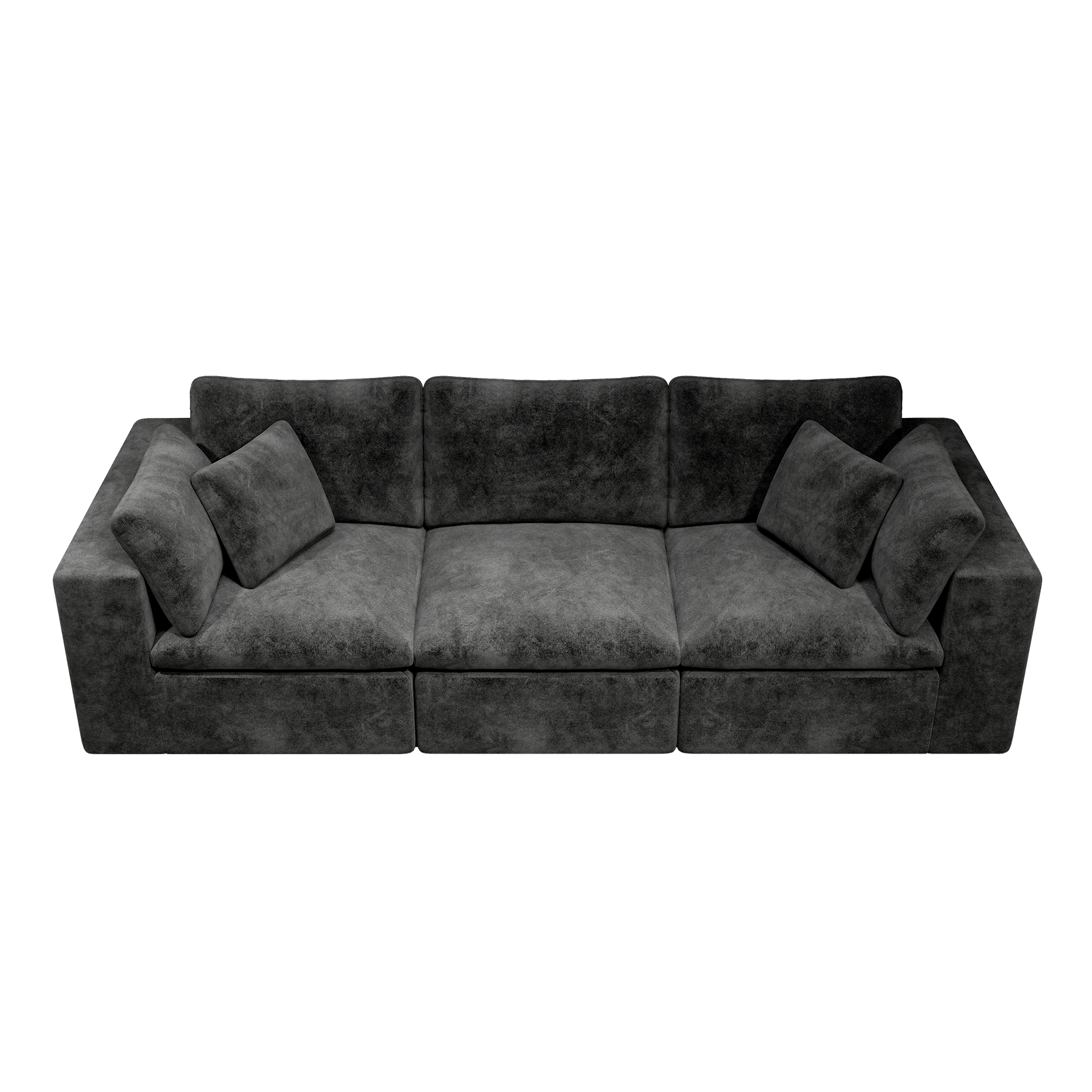 Modular Sectional Sofa Grey - Comfortable 3PC Couch.