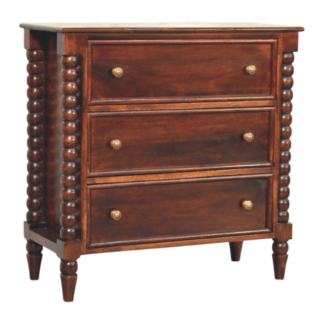 Solid Wood Barclay 3 Drawer Chest - Solid Wood 3 Drawer Chest.