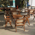 Mid Century Dining Chair - Rattan Accent Armchairs.