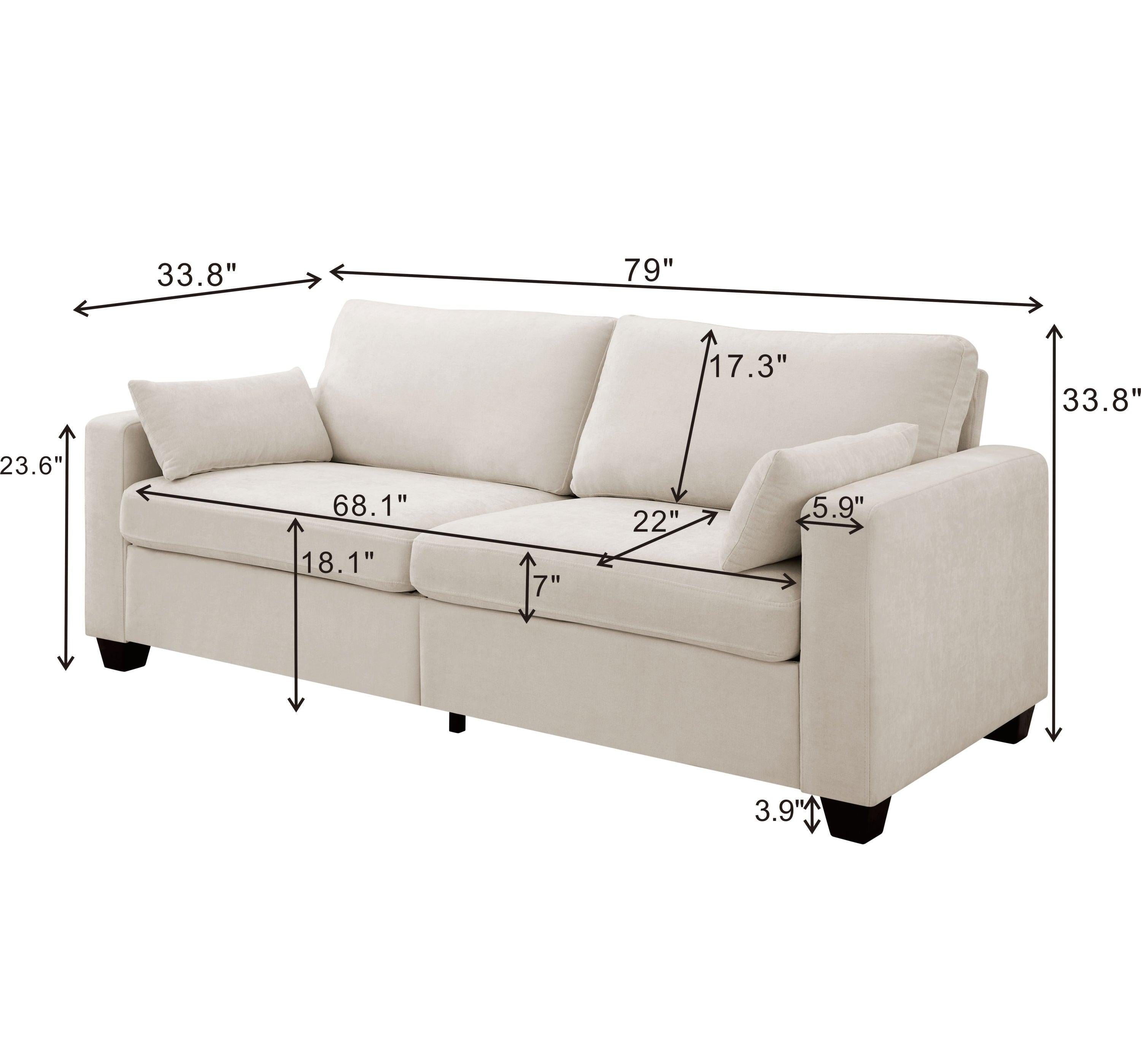 Modern Loveseat Sofa for Small Space Living Room.