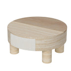 Round Coffee Table with Hidden Storage and Flip Top.