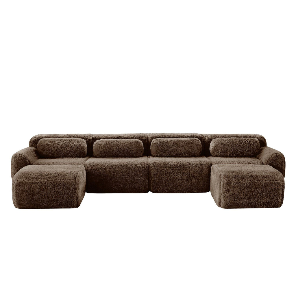 Modular Anti-Slip U-Shaped Boneless Sofa.