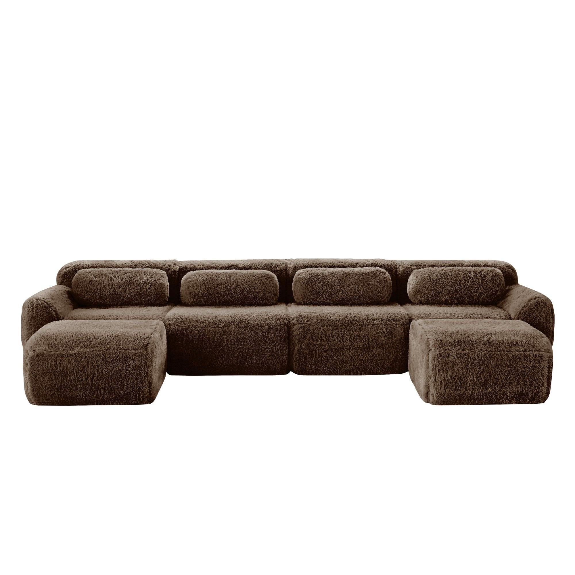Modular Anti-Slip U-Shaped Boneless Sofa.