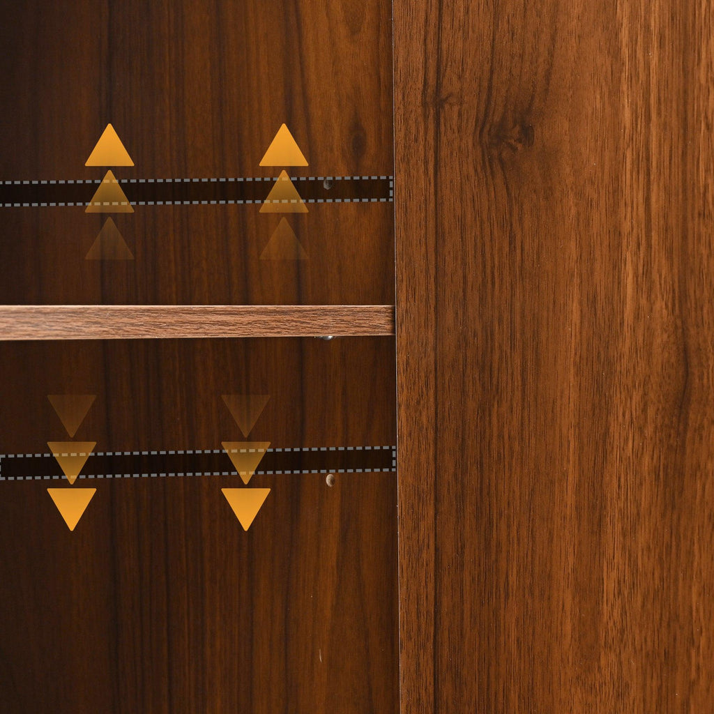 Walnut Mid-Century Modern Sideboard Buffet Cabinet