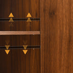 Walnut Mid-Century Modern Sideboard Buffet Cabinet