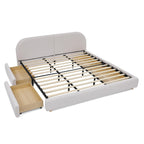 King Size Upholstered Bed Frame - Modern Minimalist Design.
