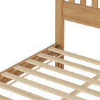 Malinda Mission Style King Panel Bed with Wood Construction.