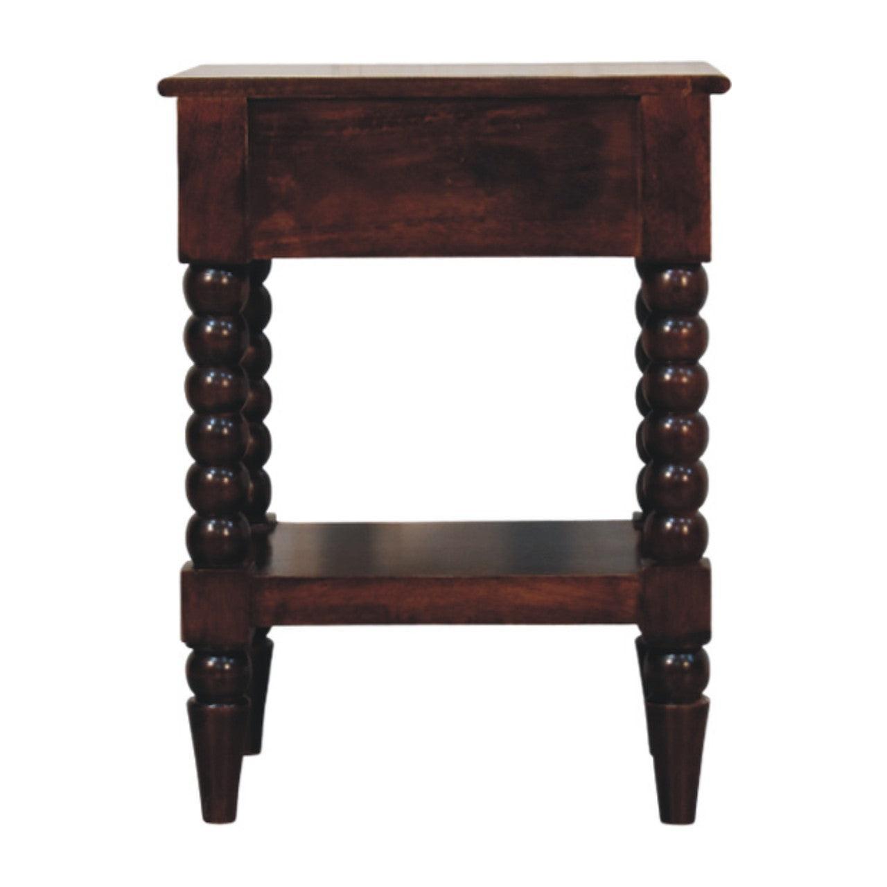 Solid Wood Vienna 1-Drawer Nightstand with Storage.