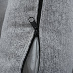 Zippered cushion cover on 130' U-Shaped Sectional Sofa, showcasing removable design for easy cleaning and maintenance.