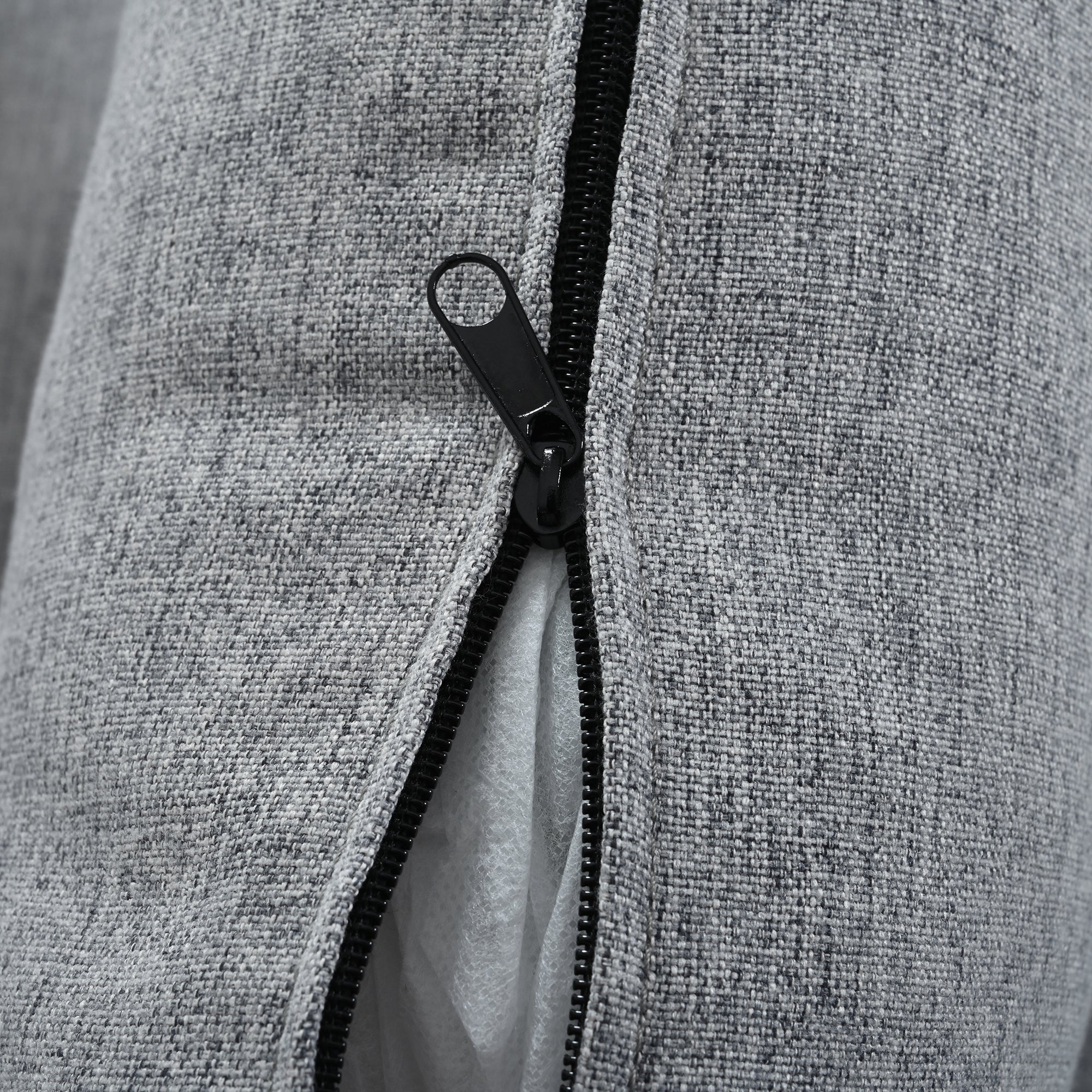 Zippered cushion cover on 130' U-Shaped Sectional Sofa, showcasing removable design for easy cleaning and maintenance.