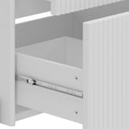 White Bathroom Vanity with Ceramic Sink - 30 Inch Design.
