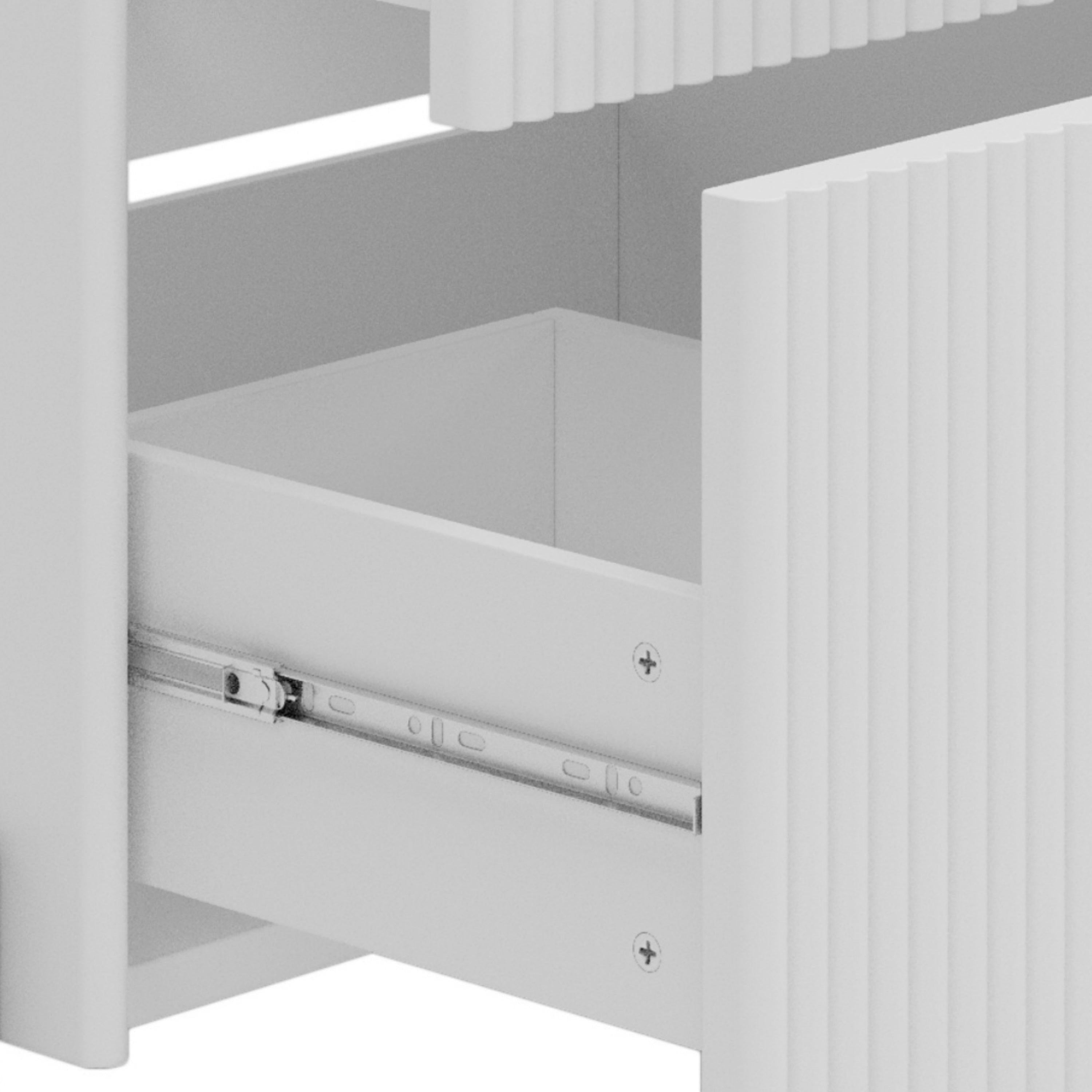 White Bathroom Vanity with Ceramic Sink - 30 Inch Design.