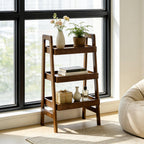 3 Tier Solid Wood Ladder Shelf for Home & Office.