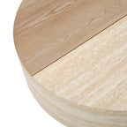 Round Coffee Table with Hidden Storage and Flip Top.