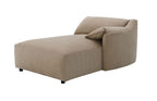 Veata Suede Sectional Sofa in Light Brown.