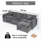 Modular Sectional Sofa - Versatile L Shaped Couch Set.