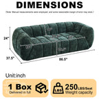 Chenille Foam Sofa - Modern Quilted Design for Comfort.