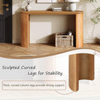 Vintage Beaded Console Table with Reversible Curved Legs.