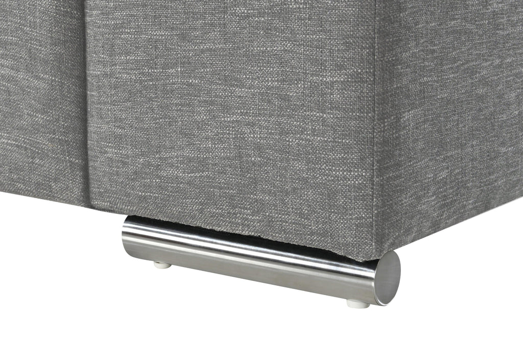 Gianna Gray Woven Fabric Arm Chair for Living Room.