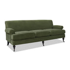 Alana Lawson Olive Green Velvet Sofa for Living Room.