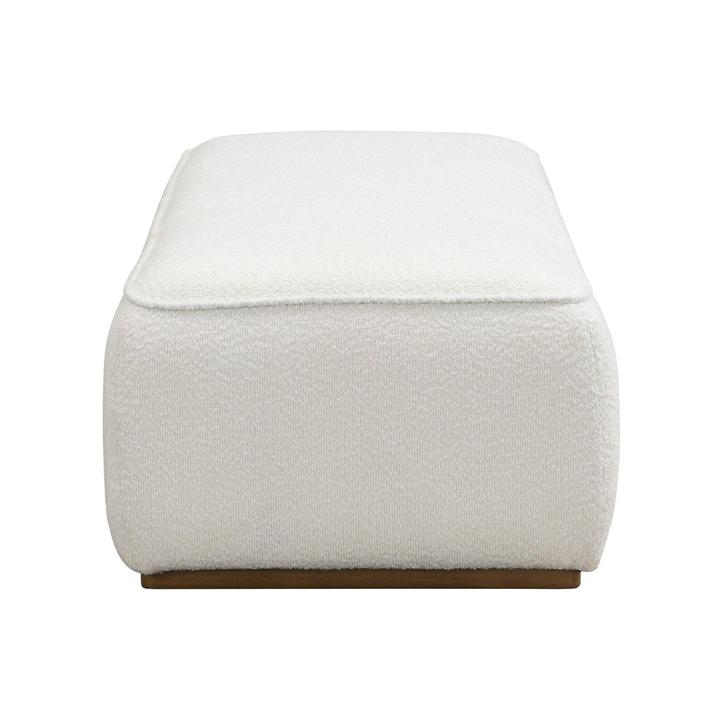 Beige Grainy Footstool for Modern or Nordic Home.