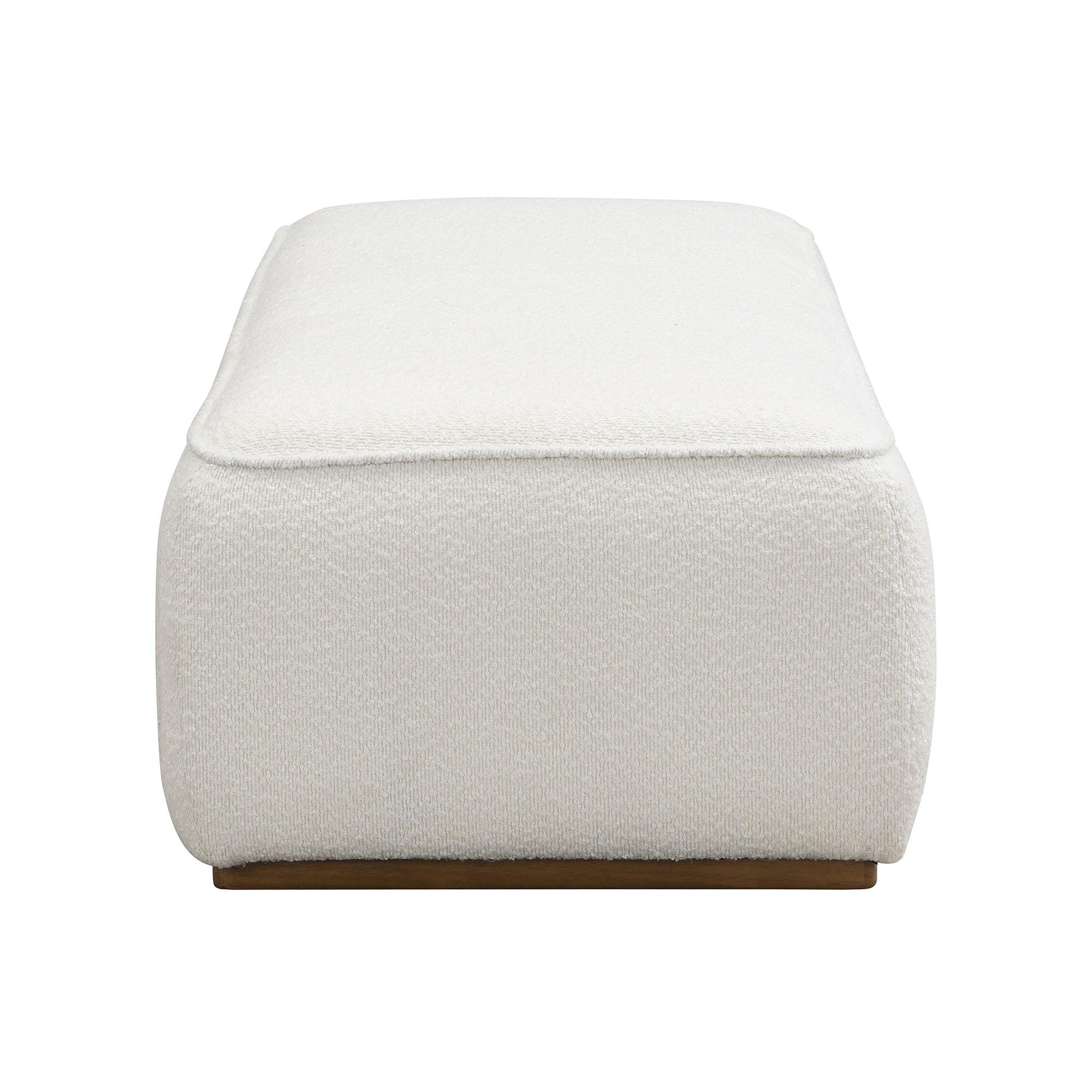 Beige Grainy Footstool for Modern or Nordic Home.