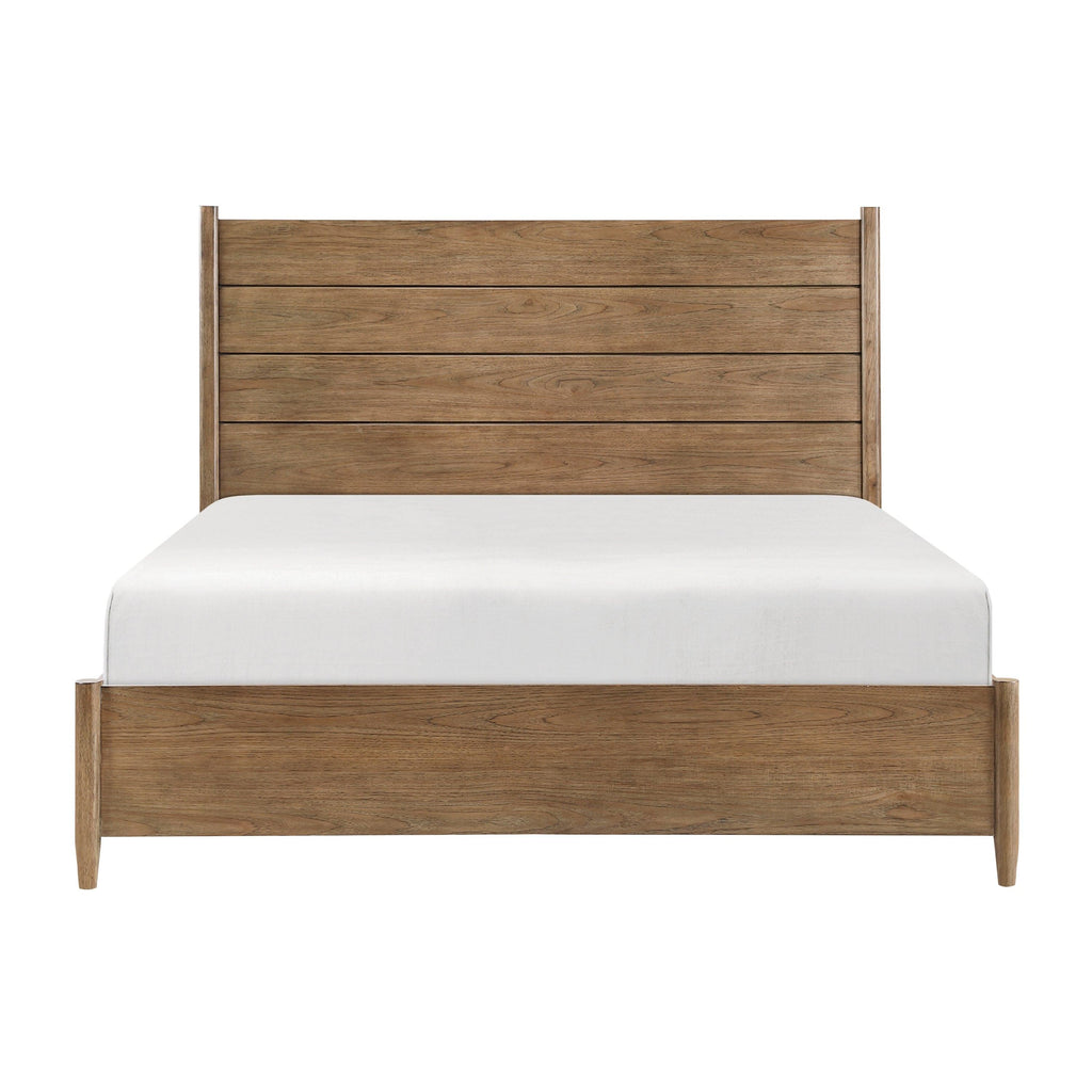 Queen Platform Bed with Removable Upholstery Cushion.