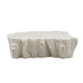 Sturdy Unique Shape Coffee Table - Beige Fiberglass Design.